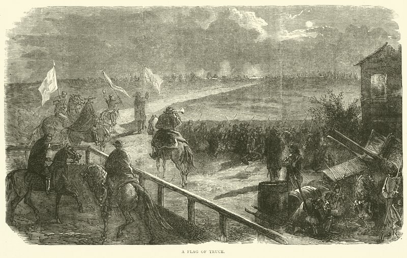 Een witte vlag, december 1870 door English School