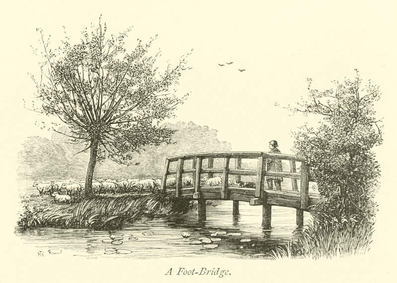 Een voetbrug door English School