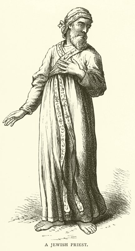 Een Joodse Priester (gravure) door English School