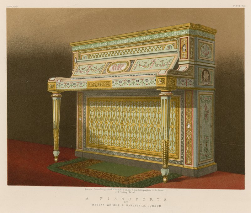 Een Pianoforte door Messrs Wright en Mansfield, Londen door English School