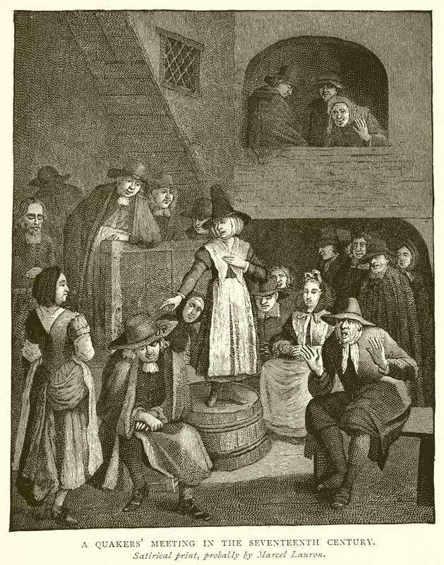 Een Quakers Bijeenkomst in de Zeventiende Eeuw door English School