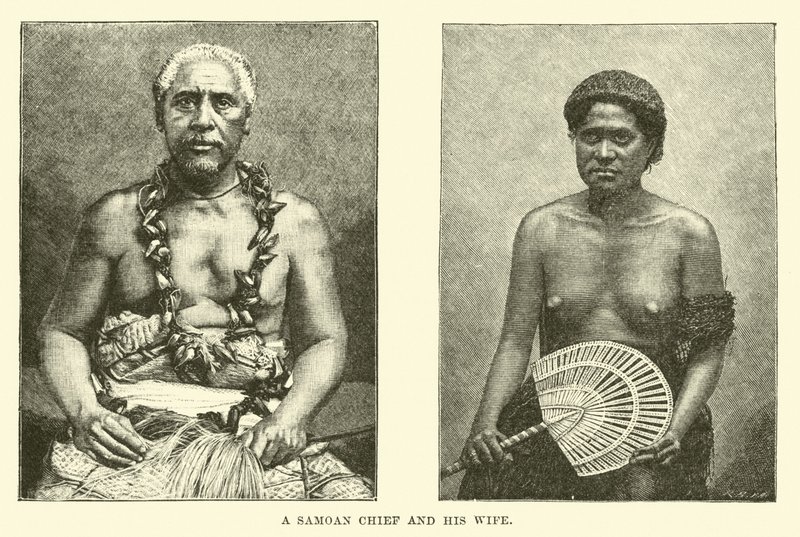 Een Samoaans Hoofdman en zijn vrouw door English School