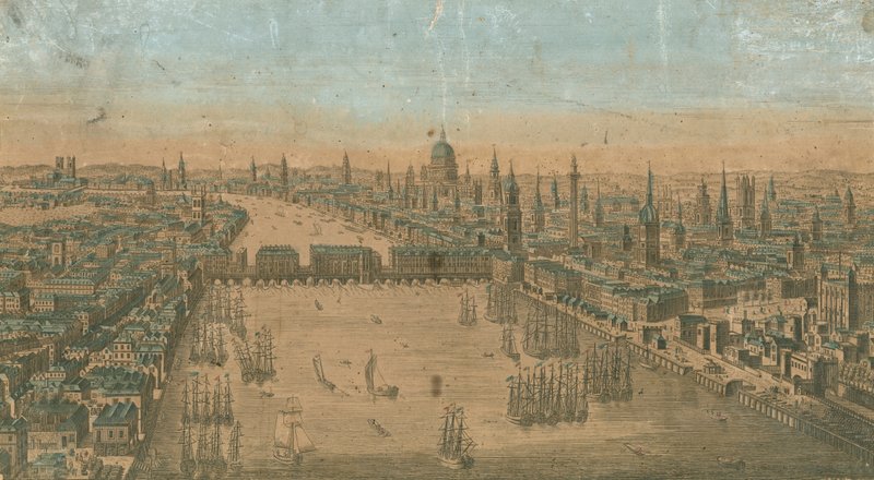 Een algemeen overzicht van zeilvaartuigen op de wateren van de Theems door English School