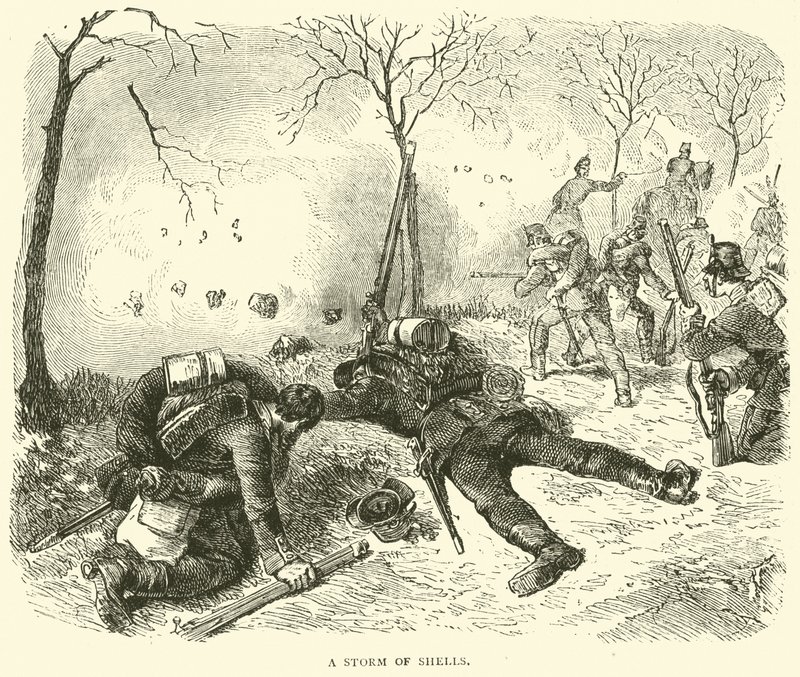 Een storm van granaten, januari 1871 door English School