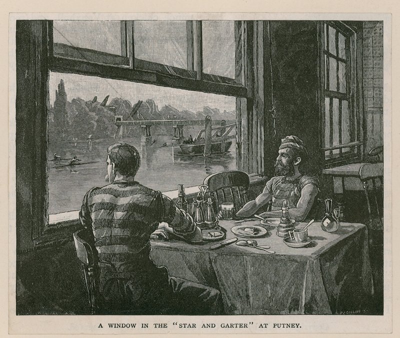 Een raam in de Star and Garter, Putney door English School