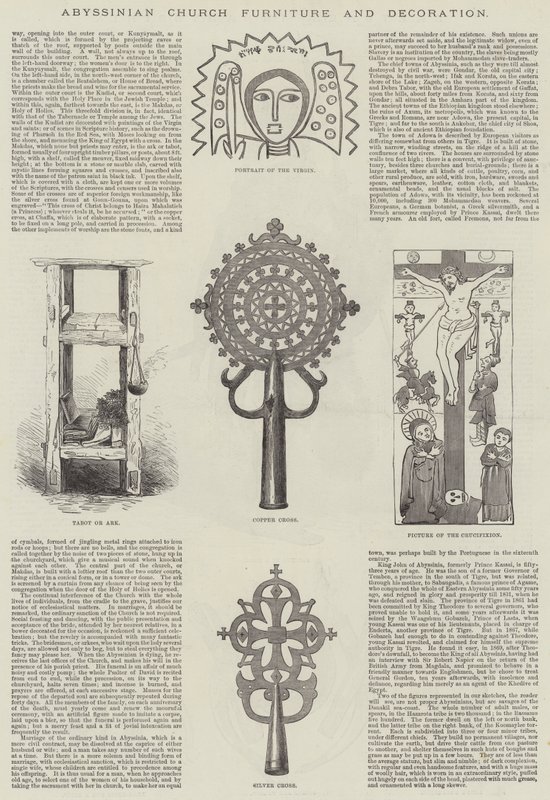 Abessijnse kerkmeubilair en decoratie door English School