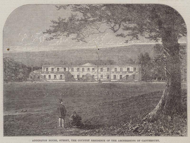 Addington House, Surrey, de Buitenresidentie van de Aartsbisschoppen van Canterbury door English School