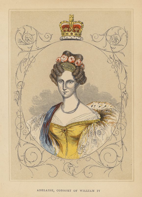 Adelaide, gemalin van Willem IV door English School
