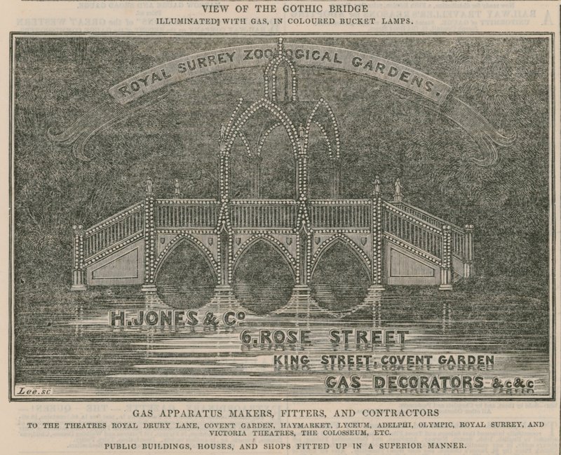 Advertentie voor H Jones & Co, 6 Rose Street, King Street, Covent Garden door English School