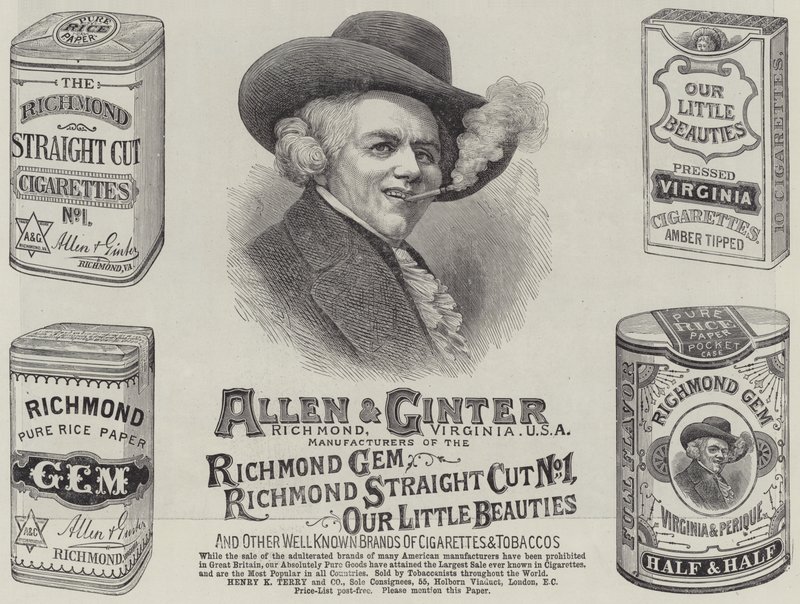 Advertentie, Allen en Ginter door English School