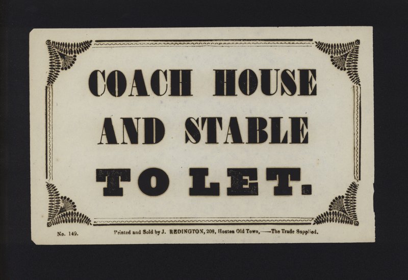 Advertentie: Koetshuis en stal te huur (type) door English School