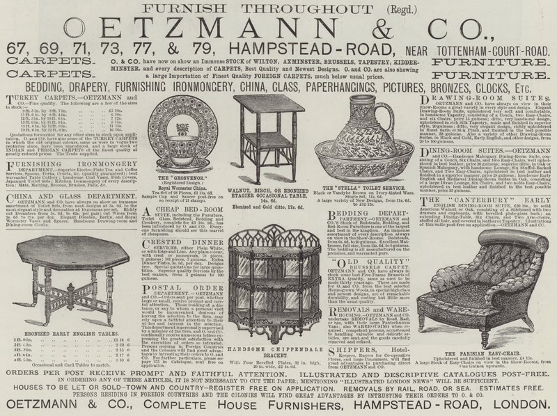 Advertentie, Oetzmann en Company door English School