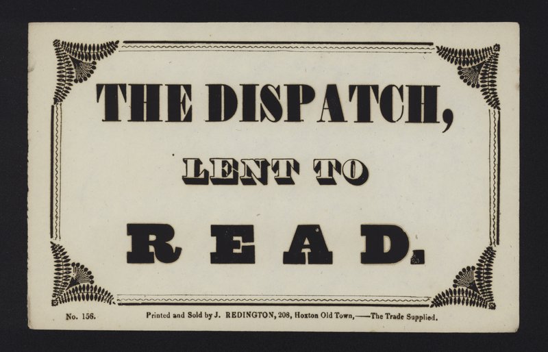 Advertentie: De Despatch te leen om te lezen door English School