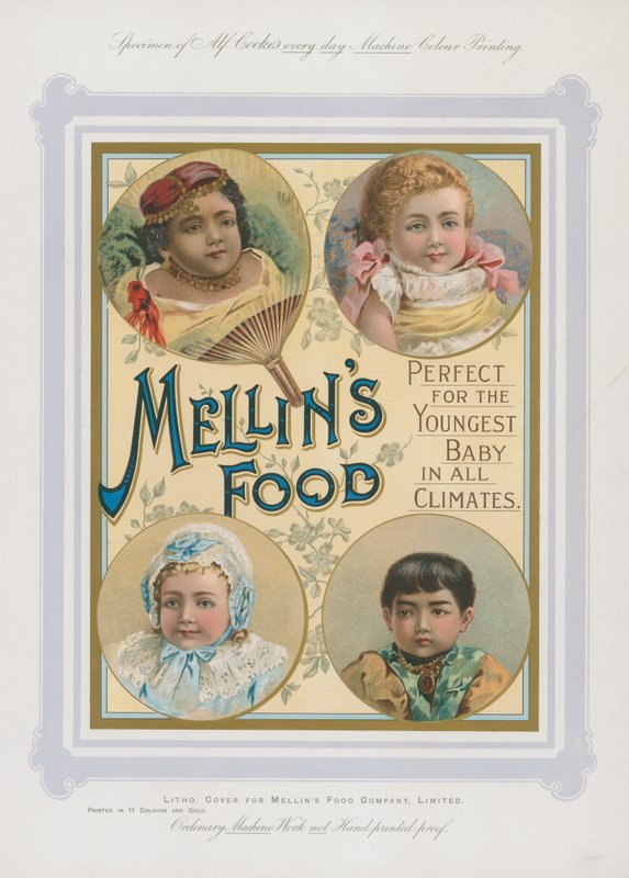 Advertentie voor Mellins Voedsel voor baby