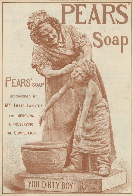Advertentie voor Pears Soap door English School