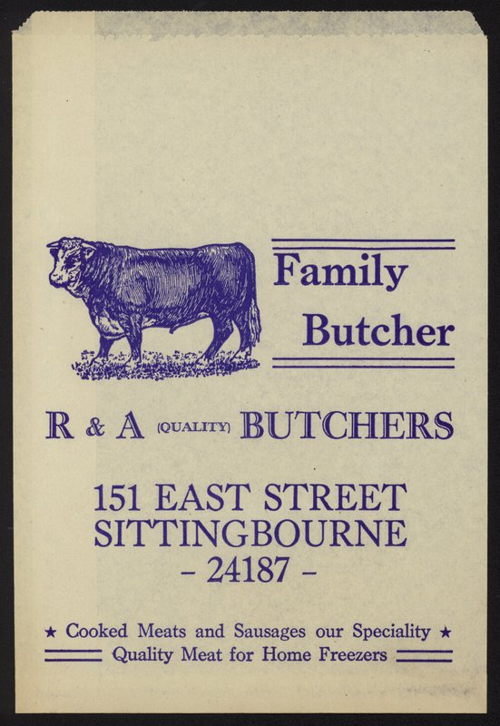 Advertentie voor R & A Butchers door English School