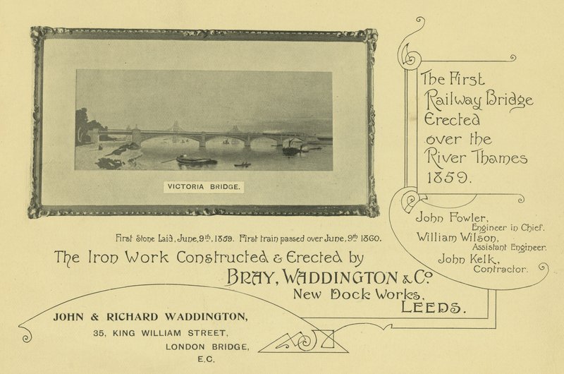 Advertentie met een afbeelding van Victoria Bridge door English School