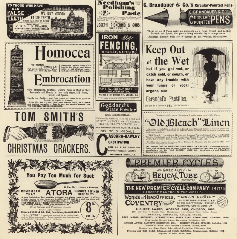 Advertentiepagina uit The Graphic Christmas Number 1897 door English School