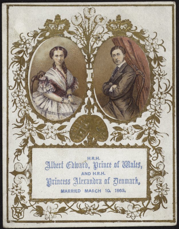 Albert Edward, Prins van Wales, en Prinses Alexandra van Denemarken door English School