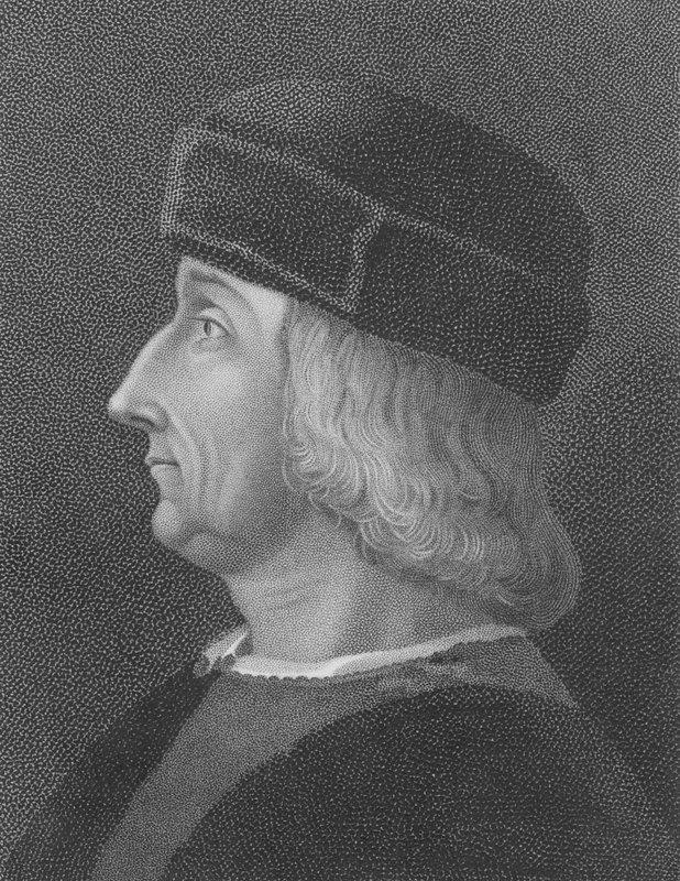 Aldus Manutius, naar een portret van Bellini door English School