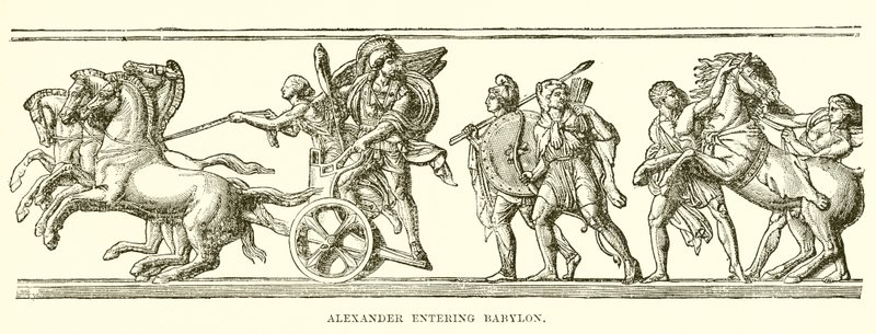 Alexander betreedt Babylon door English School