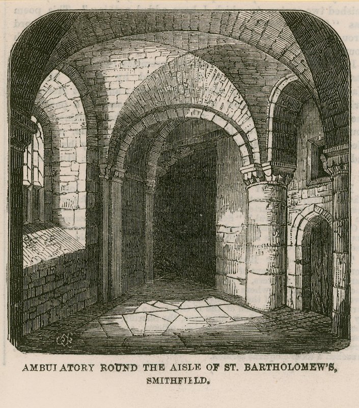 Ambulatorium rond het gangpad van Sint Bartholomeus door English School