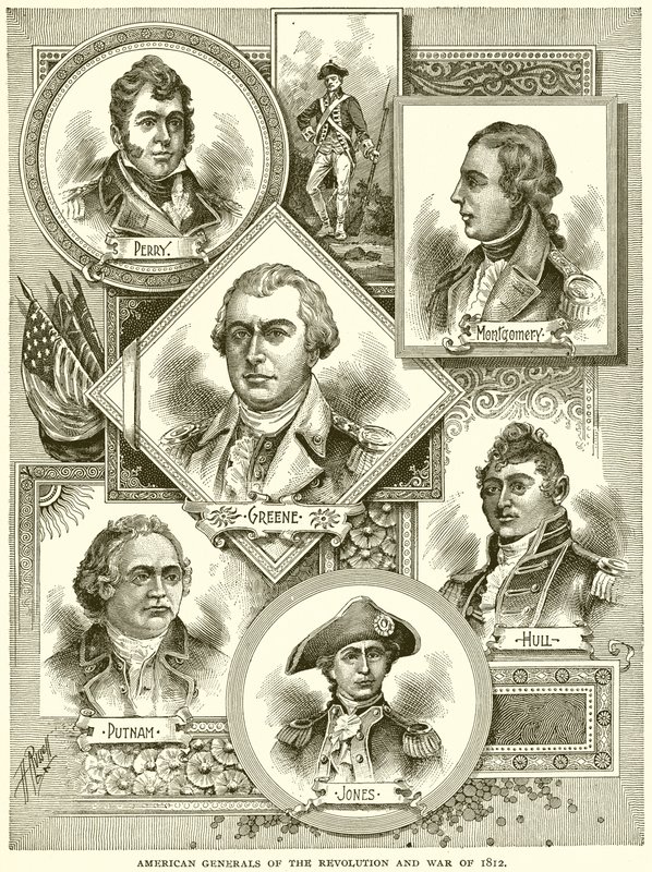 Amerikaanse generaals van de revolutie en oorlog van 1812 door English School