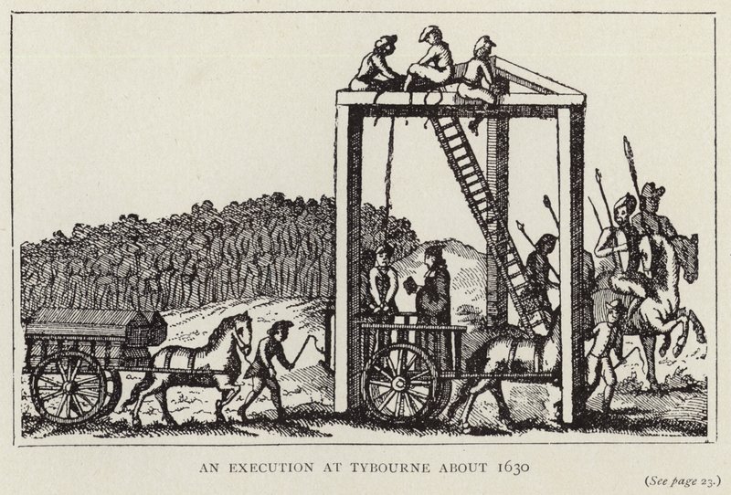 Een executie in Tybourne rond 1630 door English School