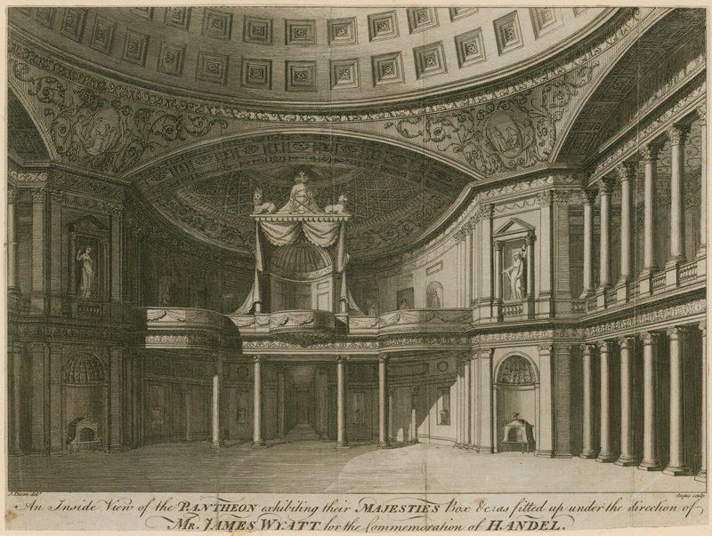 Een binnenaanzicht van het Pantheon, Oxford Street, Londen door English School