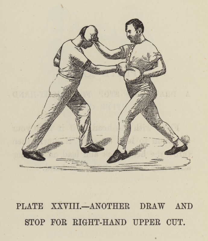 Nog een stop voor rechtse uppercut (gravure) door English School
