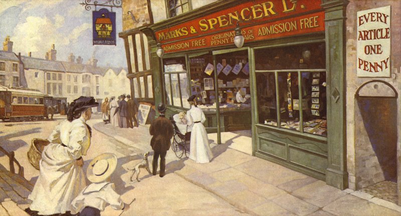 Een ander type semi-open winkelpui, 1900 door English School