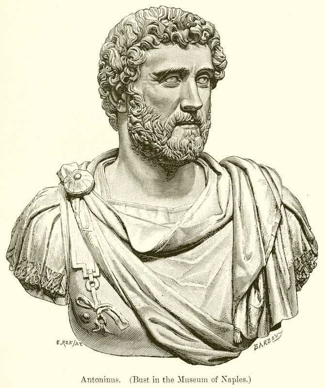Antoninus. (Buste in het Museum van Napels) door English School