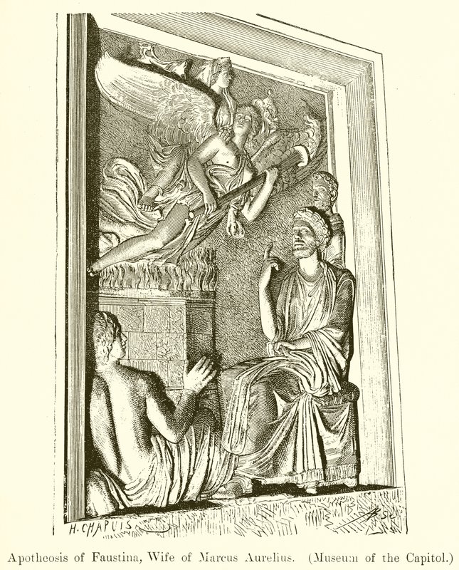 Apotheose van Faustina, vrouw van Marcus Aurelius. (Museum van Capitool) door English School