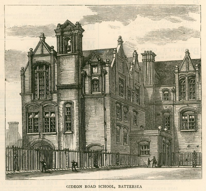 Architectuur van het London School Board: Gideon Road School, Battersea, Londen door English School