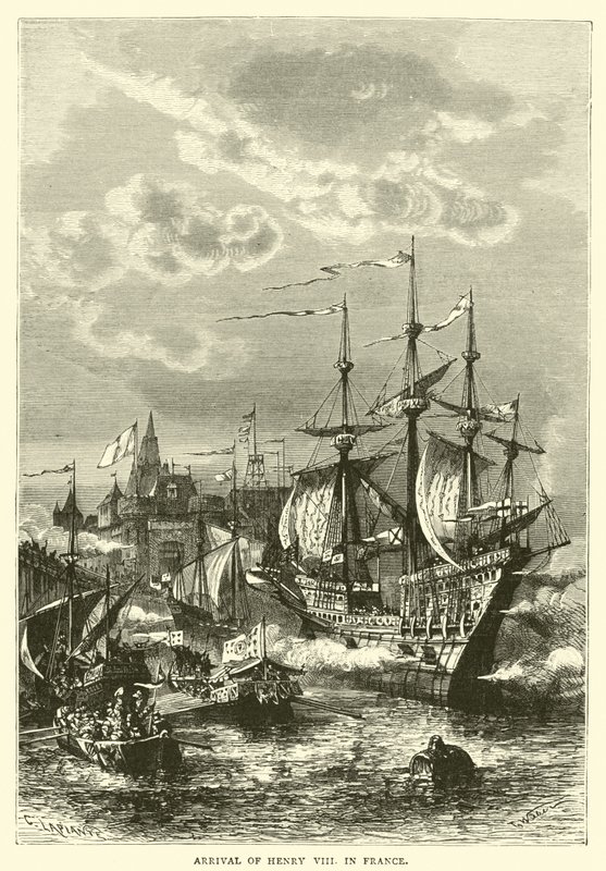 Aankomst van Hendrik VIII in Frankrijk door English School