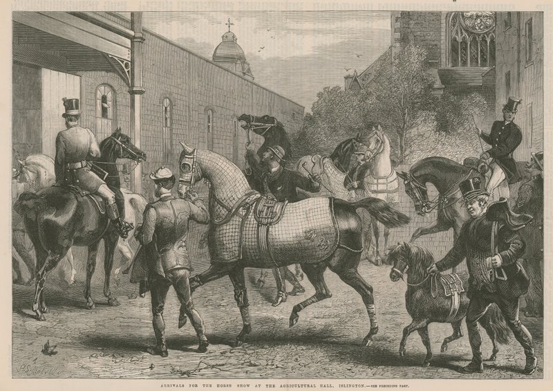 Aankomsten voor de Paardenshow in de Landbouwhal door English School