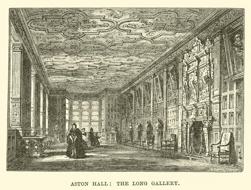 Aston Hall, de Lange Galerij door English School