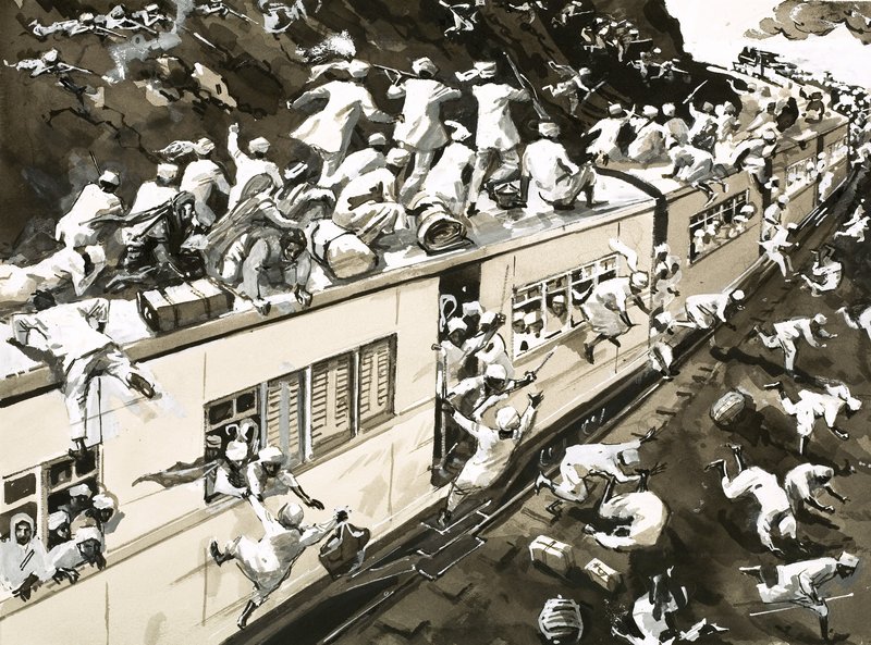 Aanval op een Indiase trein in 1947 door English School