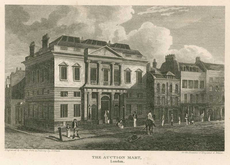 Auction Mart, St Bartholomews Lane, Londen door English School