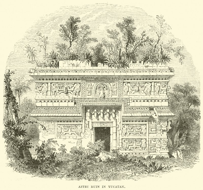 Azteekse ruïne in Yucatan door English School