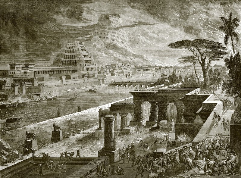 Babylon ingenomen door het leger van Cyrus de Grote door English School