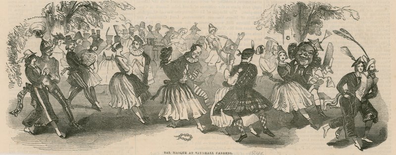 Bal Masque in Vauxhall-tuinen door English School