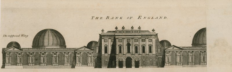 Bank of England, Westvleugel toegevoegd door Sir Robert Taylor, 1783 door English School