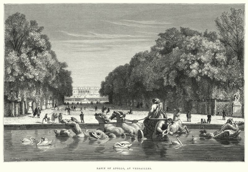 Bassin van Apollo, in Versailles door English School