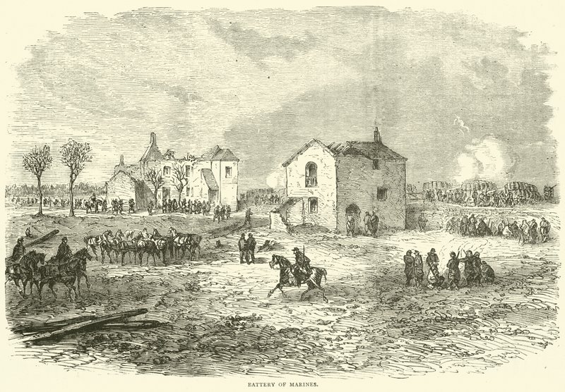 Batterij van mariniers, december 1870 door English School
