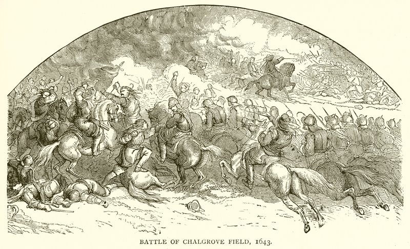 Slag bij Chalgrove Field, 1643 door English School