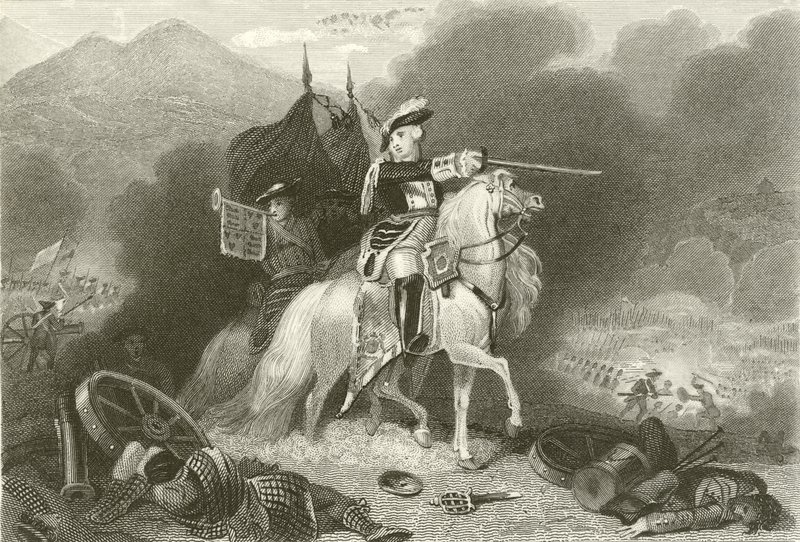 Slag bij Culloden door English School
