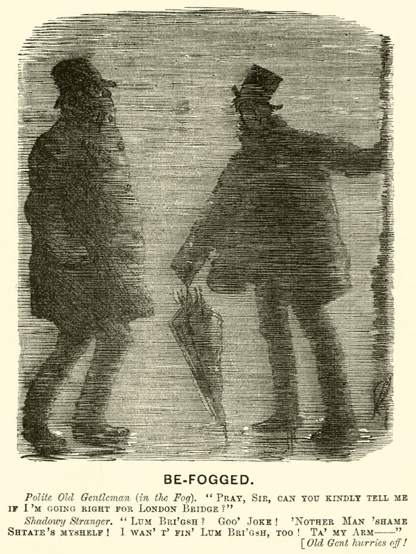 In de mist (gravure) door English School