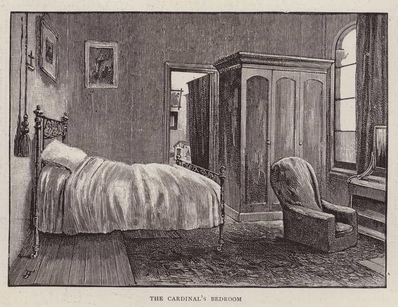 Slaapkamer van Henry Edward Manning, Engelse katholieke kardinaal en aartsbisschop van Westminster door English School