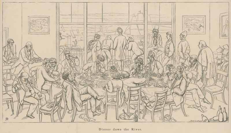 Vogelvlucht van de samenleving: Diner langs de rivier door English School